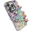 PEEPERLY® Back Cover Case for iPhone 11 Pro Max Soft TPU, Shockproof Protective Glitter Dot Lens Floral Case(Multicolor)