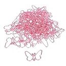 Cute Metal Paper Clips, Creative Pink Butterfly Paperclips Metal,Special Shaped Paper Clips for School Office Supplies Wedding Scrapbooking Crafts Bookmarks (Pink Color Plated Butterfly)