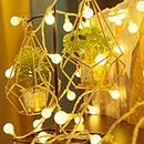String Light 6M 40LED, 2 Modos de Iluminación, Luz de Hada Impermeable Blanco Cálido, Luminosas Exterior Interior Decorativa, Guirnalda Luces Led para Balcones, Jardines, Boda, Fiesta de Navidad