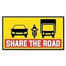 Share The Road Car Motorbike Track Sticker Decal Safety Sign Car Vinyl