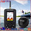 Wireless Sonar Fish Finder Depth Sounder Alarm 45m/147ft for Ice Fishing Sea AU