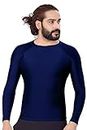 madmax Compression Cricket Inner Full Sleeve T-Shirt Atheletic, Sport Indoor & Outdoor Blue