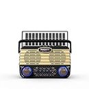 XHDATA D-902 Portable AM/FM/SW Bluetooth Retro Radio with Light and USB/TF MP3 Player Powered by Solar Panel/Battery
