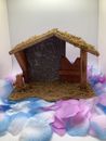 Wooden Nativity Stable. Stable 6” Height X 8” Length X 4” Width