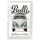 Nostalgic-Art Plaque Vintage Volkswagen – Bulli T1 – Good Things – Idée de Cadeau pour Le Bus VW, en métal, Déco Design Retro, 20 x 30 cm
