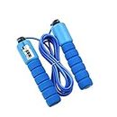 discountstore145 Jump Rope,Aerobic Exercise Electronic Counter Fitness Sport Counting Jump Skipping Rope for Men Women and Kids Blue