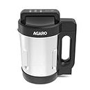 AGARO Elite Soup Maker, 1 Litre, Automatic Blending & Heating,6 Preset Cooking Functions, Copper Motor, Stainless Steel Blades, Grey