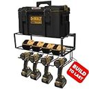 Power Tool Organizer, 120LB Bearing Assemble-free Wall Mount Cordless Drill Holder Utility Racks Storage For Dewalt Milwaukee Christmas Fathers Gifts Husband Garage Workshop On Clearance