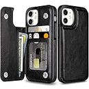 Coolden for iPhone 11 Case Shockproof Case for iPhone 11 Wallet Case Cover with Card Holder Slot Flip Folio Soft PU Leather Magnetic Closure Protective Case Cover for iPhone 11 6.1 inch (Black)