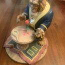 Disney THE BEAST WITH ROSE Figurine 7.5" Beauty and the Beast Figure Resin RARE