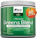 Super Greens Powder - 17 Superfoods Powder - 300g, 60 Servings - Vitamin & Mineral Rich Formula - No Artificial Ingredients - Vegan & Vegetarian Friendly - Best Value - Made in The UK