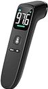 No-Touch Thermometer for Adults and Kids - Digital Forehead Thermometer with High Accuracy, Ultra Clear LED Screen and Fever Alarm-Black
