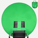Webaround Big Shot 56" | Green | Portable Collapsible Webcam Backdrop | Attaches to Any Chair | Wrinkle-Resistant Fabric | Ultra-Quick Setup and Takedown | Perfect for Zoom, Webex, Teams, etc.