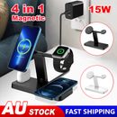 4 in1 Magnetic Wireless Charger Smart Charging For Apple Watch iPhone 15 Samsung
