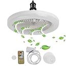 Yeeda Ventilatore Ceiling with Lights, Dimmable Fan Lighting with Remote Control ol, Lighting & Ceiling Fans, Fan Light Bedroom, Office