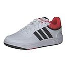 adidas Hoops Shoes, Sneaker Unisex - Bambini e ragazzi, Ftwr White Core Black Bright Red, 38 EU