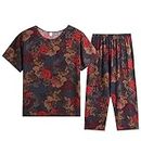 PANOEGSN Cotton Linen Loungewear Set for Women Bohemian Floral Sleepwear Short Sleeve Tops and Pants Comfy Loose Pajamas Sets 2023 Summer Fall Nashville Outfits Orders Placed By Me