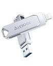 LESOGE Chiavetta USB 128GB 3 in 1 per iOS, Android e PC - Memoria Esterna Photo Stick(grigio)