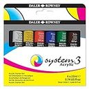 Daler Rowney System 3 Original Colores Acrílicos Starter Set 6x22 ml