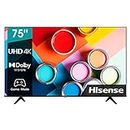 Hisense 75A6G - Smart TV 4K UHD con Dolby Vision HDR, 75 ", DTS Virtual X, Freeview Play, Alexa Built-in, Bluetooth, Modelo 2022