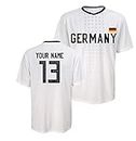 Custom Germany Jersey Tee - Any Name, Number (Large) Black