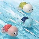 COSMOBABY Swimming Bath Toys for Toddlers 1-3, Floating Wind Up Toys for 1-5 Year Old Boy Girl, New Born Baby Bathtub Water Toys, Preschool Toddler Pool Toys (Turtle)(Pack of 1) Proudly Made in India