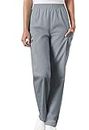 Cherokee Originals Women's Scrub Trousers, Tunic Trousers, Medical Clothing with Pockets, Scrubs, Slip-On Trousers, Medical Work Wear, Grey, L