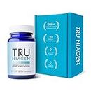 TRU NIAGEN NAD+ Supplement More Efficient Than NMN, Niacinamide, Niacin. Nicotinamide Riboside Vitamin B3 for Cellular Health Patented Formula 30ct - 300mg (1 Months / 1 Bottle)