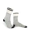 Duray Men's Wool Socks 3 Pack Style 164C Size 11-12 Natural Gray Black Accents