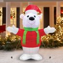 4 Fuß LED Stehender Eisbär Weihnachten Outdoor Aufblasbare Figur Feier Schnee