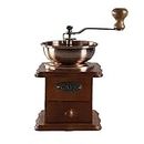 Manual Coffee Grinder Cafe with Ceramic Millstone Retro Home Decoration Coffee Spice Grinder Grinding Tool, Brown