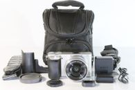 Sony Alpha a6000 Mirrorless Silver [Top Mint, S/C 4,142] + Body Case + Bag A903