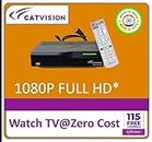Catvision DD FreeDish DTH MPEG4 HD for 115+ Free TV Channels with | HDMI Cable | Deluxe Remote
