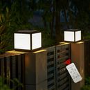 Luz LED Solar Hogar Jardín Poste Lámpara Patio Pilar Luz Interruptor Sensor Impermeable