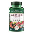 Purity Products Super Reds Capsules Formula (20+ Organic Super Fruits and Berries) Certified Organic Phytonutrients - 90 Capsules