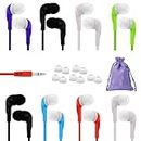 Earbuds for School - Wired Earphones 8 Pack Cheap Kids Learning Student Bulk for Laptop audifonos niños chromebook Headphones Set Ear Buds Android Sport Computer PL 3.5 Jack no mic