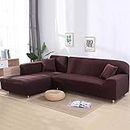 4/3/2/1 Seater L Shaped Sofa Covers Living Room Sectional Chaise Longue Spandex Armrest Slipcover Corner Sofa Covers Stretch.