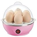 FRYIO Egg Boiler Electric Automatic Off 7 Egg Poacher for Steaming, Cooking also Boiling and Frying 400 W (Blue, Pink)