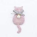 10Pcs Cute Plush Padded with Pearl Pendant for Clothes Patch Fabric Sewing Craft Socks Shoes Decal Decoration (Color : Grey) (Pink)