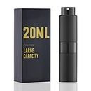 owlyee 20ML Perfume Atomizer, Travel Cologne Spray Bottle, Mini Empty Sprayer Dispenser (Black, 1PCS)