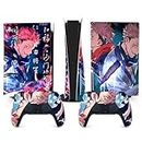 TANOKAY PS5 Console Skin and Controller Skin Set | Anime Sukuna & Yuji Itadori | Matte Finish Vinyl Wrap Sticker Full Decal Skins | Compatible with Sony Playstation 5 Disc Version