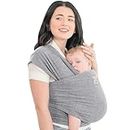 KeaBabies Baby Wrap Carrier - All in 1 Original Breathable Baby Sling, Lightweight,Hands Free Baby Carrier Sling, Baby Carrier Wrap, Baby Carriers for Newborn, Infant, Baby Wraps Carrier, Baby Slings (Classic Gray)