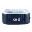 CO-Z Portable Square 120Air Jet Inflatable Hot Tub Spa 4 Person w Cover and Pump