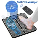 EMS Foot Massager Pad Portable Foldable Massage Mat Pulse Muscle Stimulation Improve Blood