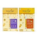 Honey Twigs Natural Honey | Himalayan Multi Floral Honey and Ginger Honey, 480g(240g + 240g - 60 Twigs) | Infused with Natural Ingredients | Pure Honey | No Added Color | No Preservatives