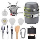 Distant Depot 13PC Mini Camping Cookware Set Outdoor Portable Stove Pots Utensil