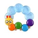 Baby Einstein, Teether-pillar Rattle and Chill Teething Aid Toy, Soothing relief, Multisensory Stimulation, Massages Sore Gums, Easy to Hold, Water filled, Ages 3 months +