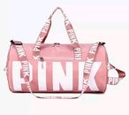 Bolso de lona rosa sin marca rosa (Victoria Secret) bolso de gimnasio, bolso de noche