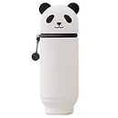 LIHIT LAB Kawaii Japanese Panda Large Stand Up Pencil Case for School Office College, Cute School Supplies, Animal Pen Holder Pencil Pouch Holder Girls, Artist Pencil Case, Panda (A7714-6)