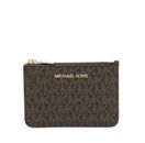 Michael Kors Jet Set Travel Small Top Zip Coin Pouch ID Holder Wallet Brown